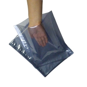 Bolsas de embalaje PET/PE de sellado térmico de blindaje gris antiestático personalizadas directas de fábrica para componentes electrónicos serigrafiadas - Product Image 3