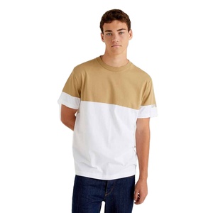 En gros Personnalisé Hommes de Split Deux Tons Couleur Moitié Noir Moitié Blanc T Shirt Coton T-Shirt Hommes de Deux Tons Couleur T chemises - Product Image 1