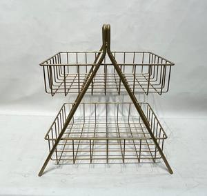 Support à fruits en métal à 2 niveaux, doré, pour comptoir, organisateur de rangement pour cuisine, garde-manger, maison - Product Image 4