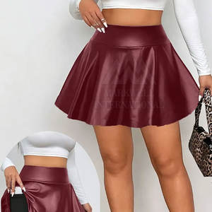 ราคาขายส่ง กระโปรงหนัง PU ยาวสำหรับผู้หญิง รับผลิตแบบ OEM ODM พร้อมสกรีนโลโก้ กระโปรงหนังผู้หญิง - Product Image 6