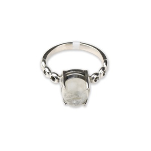 Compre anillo de piedra lunar de arcoíris natural, anillo de joyería de piedras preciosas de plata esterlina sólida 925 para mujer a precio mayorista - Product Image 1