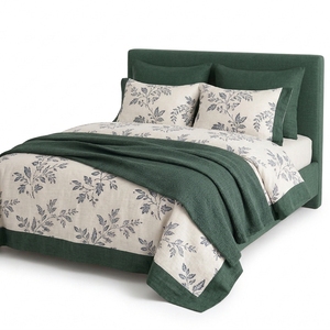Ensemble de literie en lin 3 pièces, housse de couette, taie d'oreiller, draps pour la maison ou l'hôtel, vente en gros de draps en lin de luxe 100% coton - Product Image 3