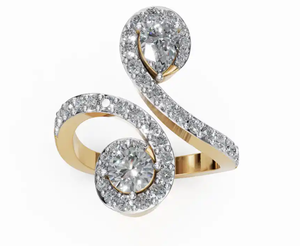 แหวนเพชรดีไซน์เนอร์ ทอง 9 กะรัต 14 กะรัต 18 กะรัต ทองคำขาว ทองคำเหลือง ทองคำชมพู หลากหลายแบบ หรูหรา งานจิวเวลรี่ชั้นดี แหล่งที่มาที่ยั่งยืน - Product Image 1