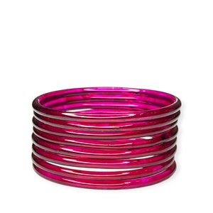 Highest Selling Kashmiri Solid Colour Dark Pink Jelly Glass <b>Bangles</b> Trendy Wedding Lightweight at Wholesale Price for Women - Product Image 3