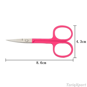 Professional Eyebrow Scissors Stainless Steel Curved Sharp Tip Beauty <b>Makeup</b> Trimming Scissor <b>Tools</b> for Salon & Personal Use - Product Image 5