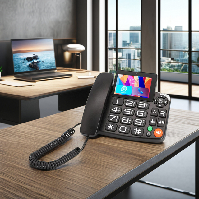 L40401 4G LTE Android Fixed Wireless Desktop Phone with VoLTE, WIFI,BT and WIFI HOTSPOT with WhatsApp Fixed Wireless Phone
