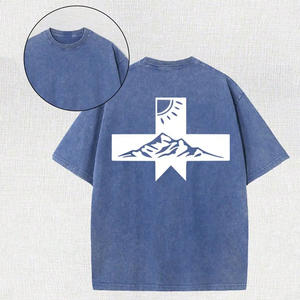 Camiseta de Moda para Hombre y Mujer, Larga, Oversize, Lavada al Ácido, 100% Algodón, Personalizable, con Acabado Lavado para Uso en Marca - Product Image 1