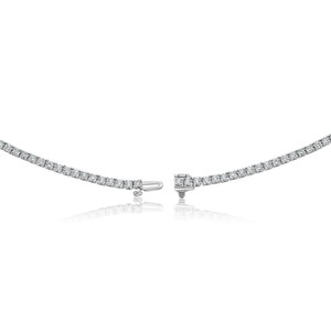 Cadena de Tenis Chapada en Oro Sólido de 14k, Corte Brillante, Collar Hip Hop, Diamante Cultivado en Laboratorio de 3mm, Certificado IGI, 22 Pulgadas, Unisex, Regalo - Product Image 3