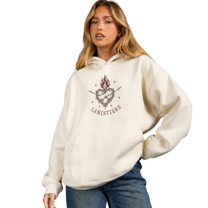 Customized <b>Womens</b> Relaxed Fit Pullover Hoodie Front <b>Back</b> Art Print Long Sleeve Streetwear Hooded Sweatshirt 100% Cotton Fleece - Product Image 1