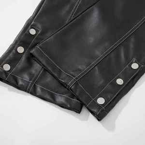 Plus Size Women Skinny Fit Autumn Washed Nylon Eco-Friendly Biker <b>Pants</b> Straight Casual Streetwear with Side Stripe - Product Image 3