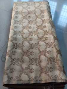 Tissu de canapé jacquard brodé avec motif floral métallique, tissage moyen, textile d'ameublement - Product Image 2