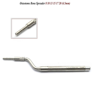 Kit d'instruments pour pont osseux 5 pièces réutilisables en acier inoxydable manuel, Osteotomes d'élargissement osseux dentaires, Osteotomes à sinus lifté décalés pour implants CE - Product Image 2