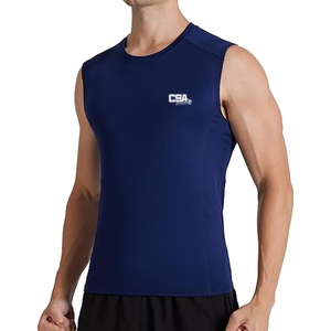 Top Quality Best Performance Sleeveless <b>Compression</b> <b>Shirt</b> <b>Men</b> Lightweight Breathable Running Gym - Product Image 1