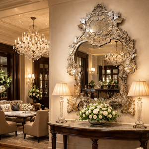 Elegant Antique Style Venetian Baroque <b>Mirror</b>|Luxury Decorative Wall Accent <b>Mirror</b> for Living Room, Hotel Lobby & Interior Decor - Product Image 2