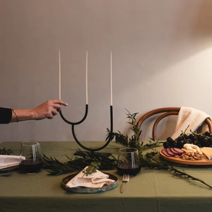 Elegant Metal <b>Black</b> <b>Candlestick</b> Wrought Iron Standing Type Metal Holder for Three Christmas Candles Other Candle Holders Candle - Product Image 1