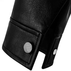 Men's Green <b>Suede</b> <b>Leather</b> <b>Jacket</b> Turn-down Collar Regular Length Solid Color Casual Style - Product Image 2