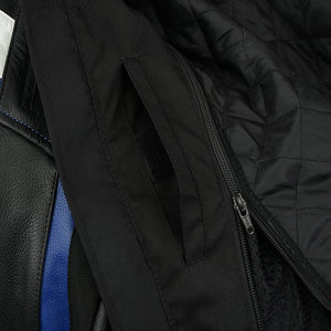 Professional <b>Men's</b> Faux Leather Vintage Motorcycle <b>Jacket</b>-Perforated Racing Armor Breathable Zipper Closure Full Sleeve Fitted - Product Image 5
