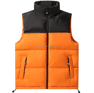 Chaleco acolchado sin mangas multicolor unisex de alta calidad con cuello con capucha y bolsillos - Product Image 1