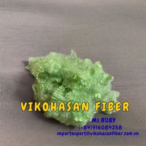 วัสดุยัดไส้โพลีเอสเตอร์รีไซเคิล 100% ซิลิโคนเคลือบ 7D-HS สีเขียว VIKOHASAN แบบกลวง ป้องกันการเป็นขุย ทนต่อการเสียดสี - Product Image 3