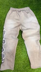 Custom Made Streetwear Flared Cotton Fleece Sweatpants Men's Embroidery Logo Staked <b>Trouser</b> for Men - Product Image 2
