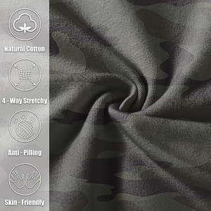 Men's Camouflage Cotton Sweatpants Elastic Waist <b>Drawstring</b> Casual Jogging Pants Lightweight Breathable Side Pockets Summer - Product Image 5