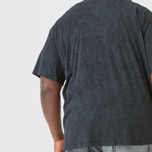 Camiseta de hombre personalizada de alta calidad, 100% algodón, estilo vintage, tallas grandes, gruesa, lavada al ácido, estilo streetwear. - Product Image 6