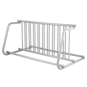 Portabici a Griglia in Acciaio per 10 Biciclette, Lunghezza 150 cm, con Doppio Vano Laterale per Garage e Strade - Product Image 3