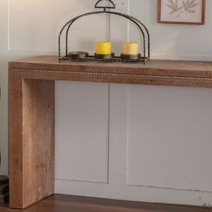 Consolle stretta retrò lunga per ingresso, tavolo da divano in legno massello per soggiorno, da posizionare dietro il divano in ingresso/corridoio - Product Image 3