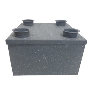 Hot Selling Premium Quality Marble Texture Metal <b>Square</b> Shaped Stylish <b>Candle</b> Advent Holder for Christmas Decoration - Product Image 1