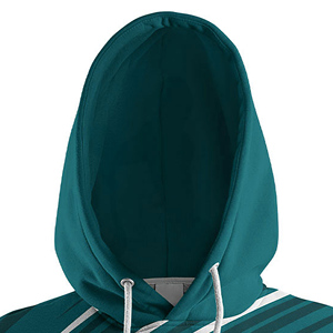Sweat-shirt à capuche personnalisé pour homme, logo personnalisé, sweat-shirt à rayures géométriques, sublimation, pull-over - Product Image 3