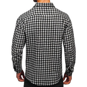 2026 Wholesale Custom Logo And Design Streetwear Boxy Fit Sun Faded Long Sleeve Men Baggy <b>Patchwork</b> Color Plaid Flannel <b>Shirt</b> - Product Image 6