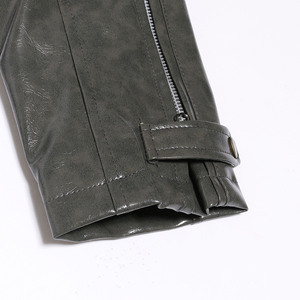 <b>Top</b> Selling Men's Genuine Leather Motorcycle Jacket Autumn <b>Distressed</b> Vintage Casual Slim Fit Zipper Front Streetwear Fashion - Product Image 5