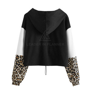 เสื้อฮู้ดครอปท็อปผู้หญิงกันลม ผลิตจากโรงงาน คุณภาพดีที่สุด ผลิตจากผ้าฝ้าย - Product Image 2