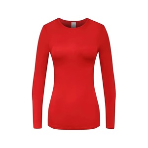 เสื้อว่ายน้ำผู้หญิงแขนยาวแบบเย็บตะเข็บเรียบ ป้องกันรังสียูวี สำหรับเล่นเซิร์ฟ กีฬาทางน้ำ เสื้อรัดรูป OEM - Product Image 1