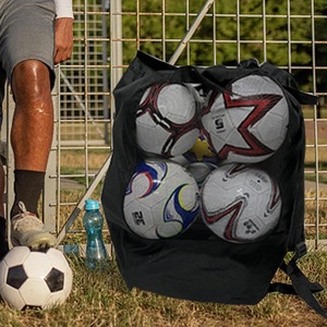 Grand sac de sport en nylon, capacité 50-70L, poche en filet pour le rangement du football et du basketball, sac à dos - Product Image 3