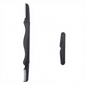 Maquinilla de Afeitar Personalizada para Mujer, de Acero Inoxidable, para Dermaplaning, Recortadora de Cejas, Maquinilla Facial con Punta Inclinada, Peine Exfoliante para Cejas - Product Image 6