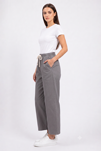 Women Drawstring Wide Leg Denim Jeans Loose Fit <b>Light</b> Wash Casual <b>Trousers</b> for everyday girls wear - Product Image 5