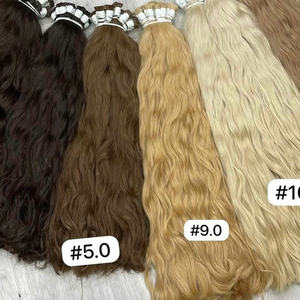 [Très Tendance] Cheveux Naturels Ondulés Blond Platine 20cm 80cm Super Double Drawn Pointes Pleines Très Haute Qualité Pour Grandes Commandes - Product Image 5