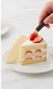 Premium Handmade Gold Cake Knife And Server <b>Set</b> With Black Handle Triangle Shape Perfect For Cakes And Muffins Serving - Product Image 4