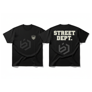 เสื้อยืดแขนสั้นสีดำผู้ชายยอดนิยม ทรงปกติ พิมพ์ลายสตรีทแวร์ คอกลม ผ้าเจอร์ซีย์คอตตอน เสื้อยืดผู้ชาย - Product Image 1