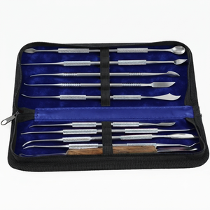 OPTITECH HEALTHCARE Kit de 10 outils de sculpture dentaire à double tête en métal, certifié CE - Product Image 3