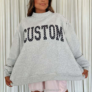 Sudadera con Capucha Extra Grande Unisex Gris con Estampado de Letras Personalizado, Manga Larga, Tejida, 100% Algodón, Ropa de Otoño, Logotipo Personalizado - Product Image 3
