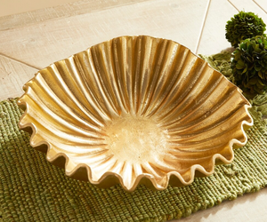 Bandeja DE SERVICIO DE ALUMINIO redonda antigua de latón dorado personalizada de la mejor calidad hecha a mano al por mayor para decoración de mesa de cena - Product Image 4