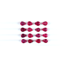Rubis naturels de Bangkok, formes poire calibrées 6x8mm, pierres précieuses de rubis naturelles facettées en vrac pour la fabrication de bijoux, prêtes à l'emploi - Product Image 4