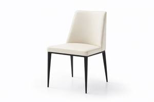 Ostuni Modern <b>Upholstered</b> Dining <b>Chair</b> with Black Metal Legs - Hotel Restaurant & Home Furniture, Contract Use Sturdy Metal Base - Product Image 2