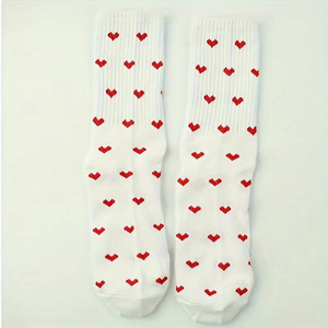 High Quality Embroidery Workout <b>Socks</b> Custom Logo New Design-White <b>Black</b> Red Knitted <b>Socks</b> Bottom Placement - Product Image 4