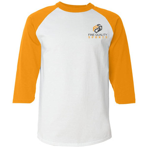 Men's Raglan Sleeve T-Shirt Custom Logo 3/4 Sleeve <b>Baseball</b> <b>Tee</b> Casual Cotton Streetwear - Product Image 3
