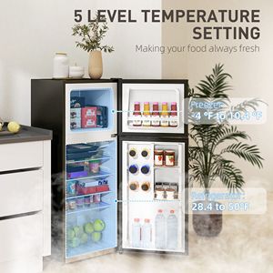 4 Cu Ft Black <b>Refrigerator</b> Reversible Doors Small Direct Cooling Freezer Free Standing Installation Single Source-CB Certified - Product Image 5