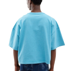 เสื้อยืดครอปผู้ชายสั่งทำขายส่ง ทรงบ็อกซี่ ผ้าฝ้าย 100% เสื้อยืดโอเวอร์ไซส์ไหล่ตกสำหรับผู้ชาย - Product Image 6