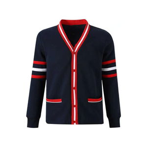 Cardigan en molleton bleu personnalisé de l'Université Howard pour les acheteurs en gros, fourniture pour les organisations avec service de broderie personnalisée - Product Image 1
